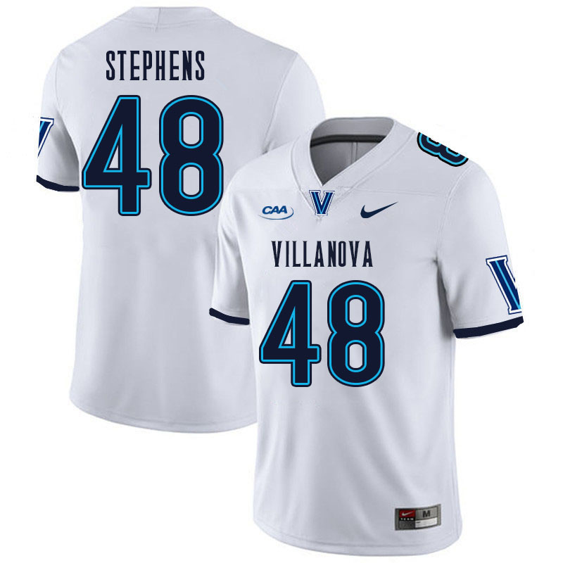 Men #48 Ralee Stephens Villanova Wildcats College Football Jerseys Stitched Sale-White